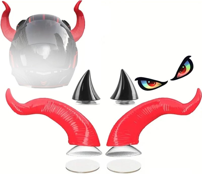 CHPINGN Motorcycle Horn Devil Horns,Motorcycle Helmet Accessories,Bike Helmet, Ski Accessories(Helmet Not Included) - Image 1